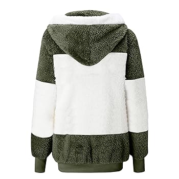 Amazon.com: AQAYL Faux Fur Coat Women with Hood Fleece Full